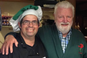 Dr Sam McGredy - Rose breeder & Chef Marco from Caffé Centrale