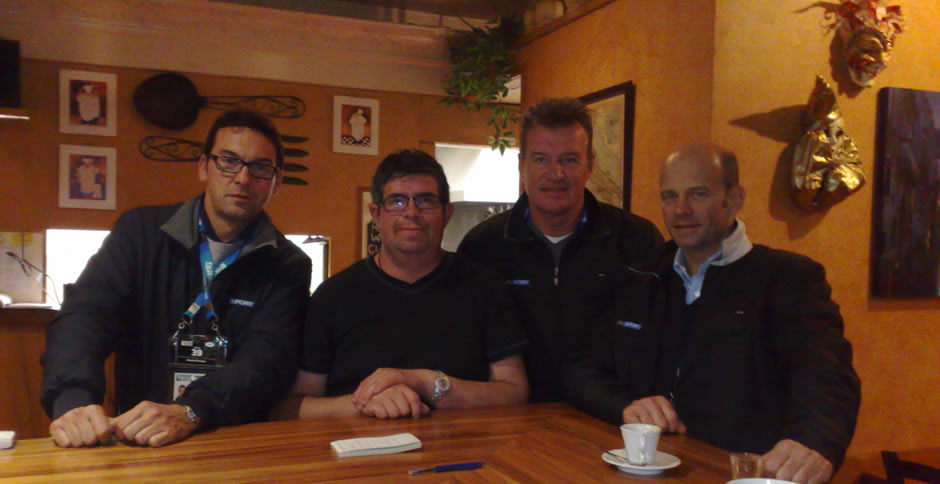 John Kirwin, Italian Rugby Executives & Chef Marco from Caffé Centrale